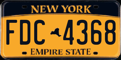 NY license plate FDC4368