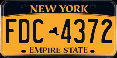 NY license plate FDC4372