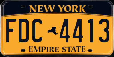 NY license plate FDC4413