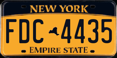 NY license plate FDC4435