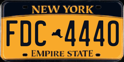 NY license plate FDC4440