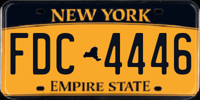 NY license plate FDC4446