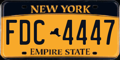 NY license plate FDC4447