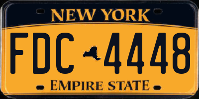 NY license plate FDC4448