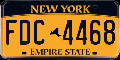 NY license plate FDC4468