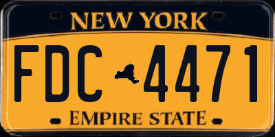 NY license plate FDC4471