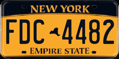 NY license plate FDC4482