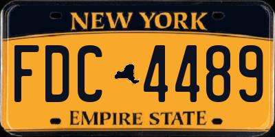 NY license plate FDC4489