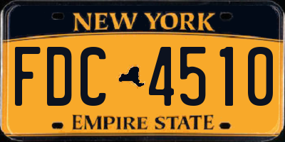 NY license plate FDC4510