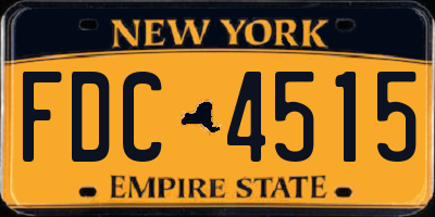 NY license plate FDC4515