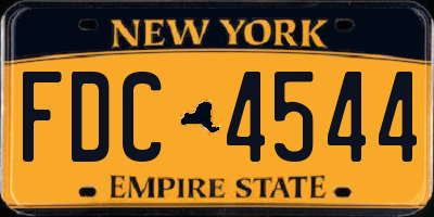 NY license plate FDC4544