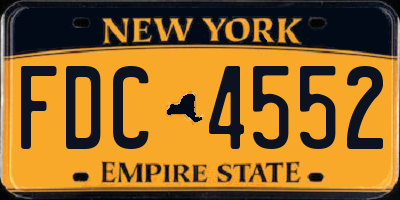 NY license plate FDC4552