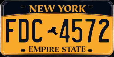 NY license plate FDC4572