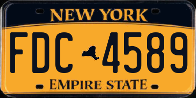 NY license plate FDC4589
