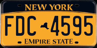 NY license plate FDC4595