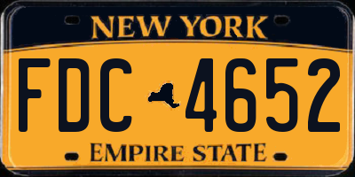 NY license plate FDC4652