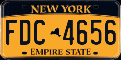 NY license plate FDC4656