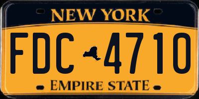 NY license plate FDC4710