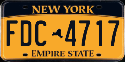 NY license plate FDC4717