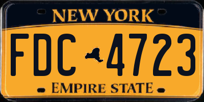 NY license plate FDC4723
