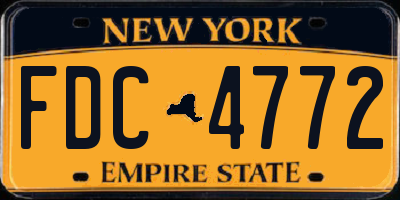 NY license plate FDC4772