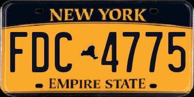 NY license plate FDC4775