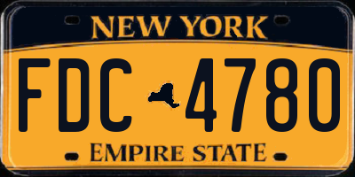NY license plate FDC4780