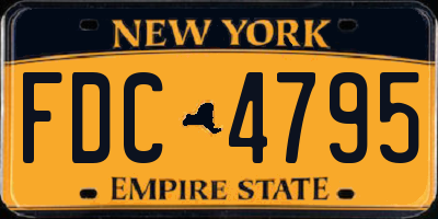 NY license plate FDC4795