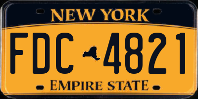 NY license plate FDC4821
