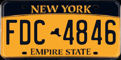 NY license plate FDC4846