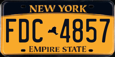 NY license plate FDC4857