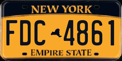 NY license plate FDC4861