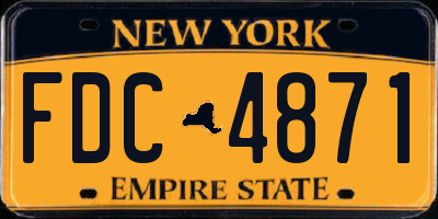 NY license plate FDC4871