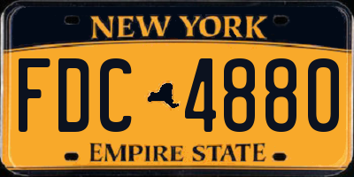 NY license plate FDC4880