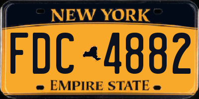 NY license plate FDC4882