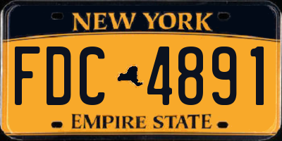 NY license plate FDC4891