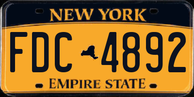 NY license plate FDC4892