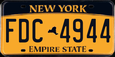 NY license plate FDC4944