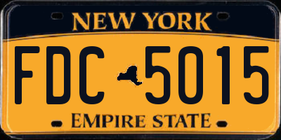 NY license plate FDC5015