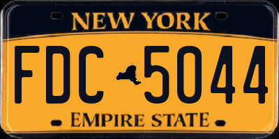 NY license plate FDC5044