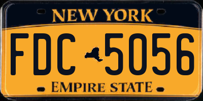NY license plate FDC5056