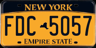 NY license plate FDC5057