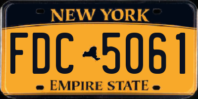 NY license plate FDC5061