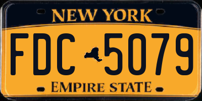 NY license plate FDC5079