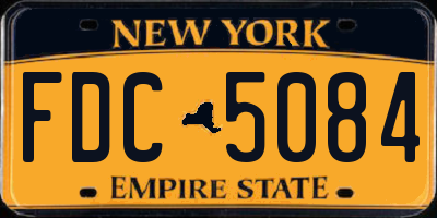 NY license plate FDC5084