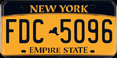 NY license plate FDC5096