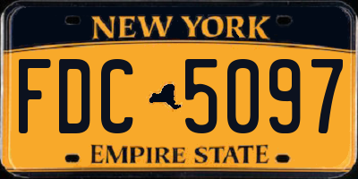 NY license plate FDC5097
