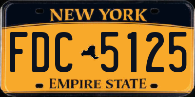 NY license plate FDC5125