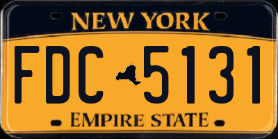 NY license plate FDC5131