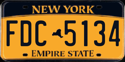 NY license plate FDC5134